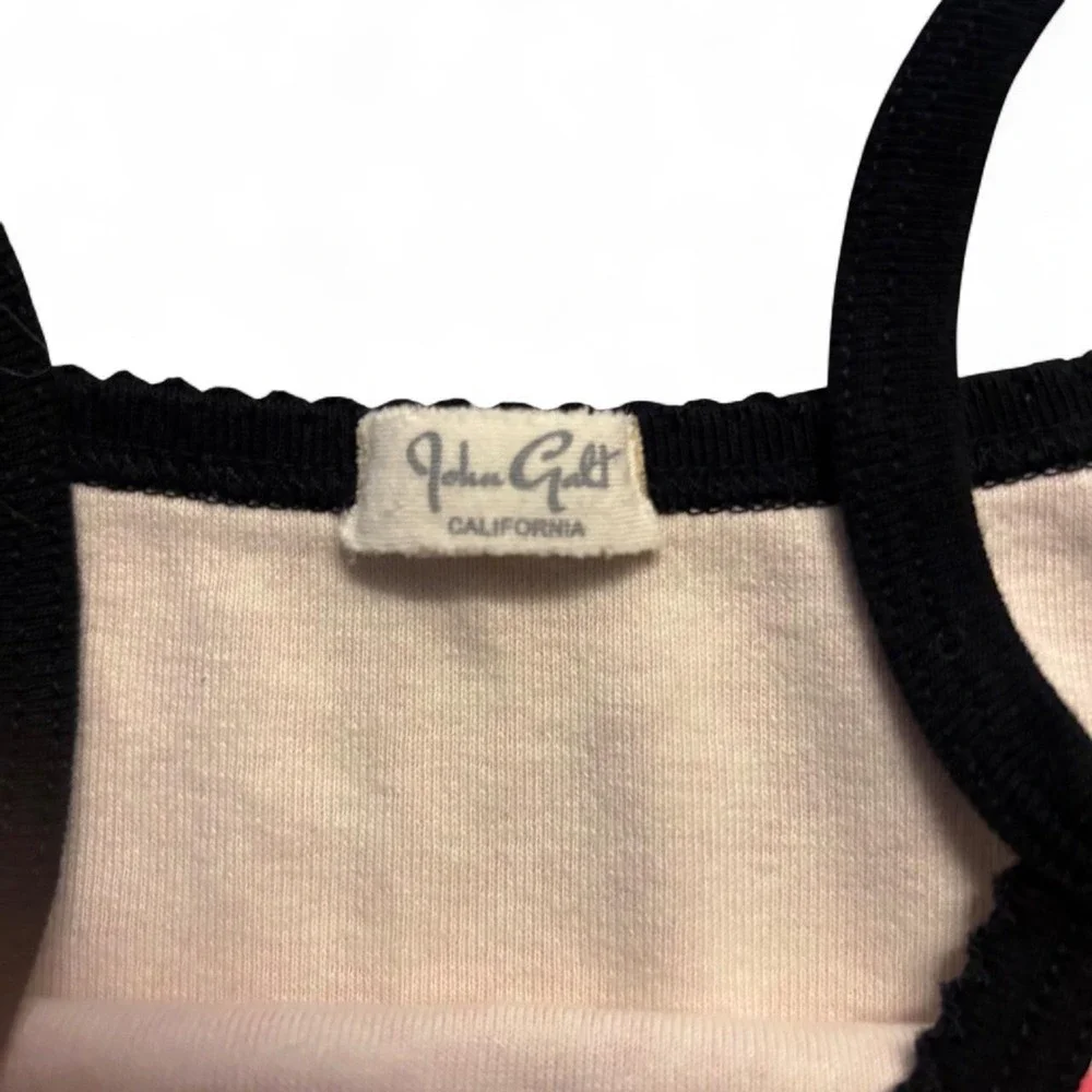 John Galt Pink Leopard Print Cropped Cami Tank Top XS